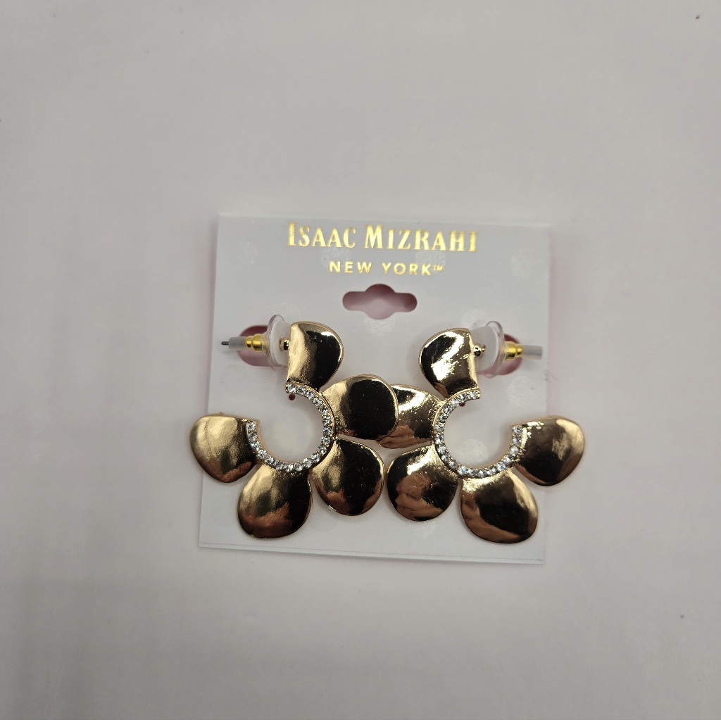 Isaac Mizrahi Gold Petal Earrings 10$